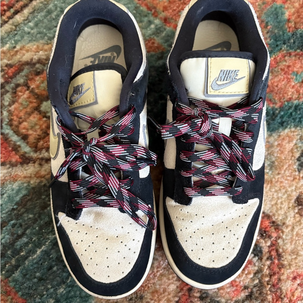 Nike Black Team Gold Dunk Low LX Shoes